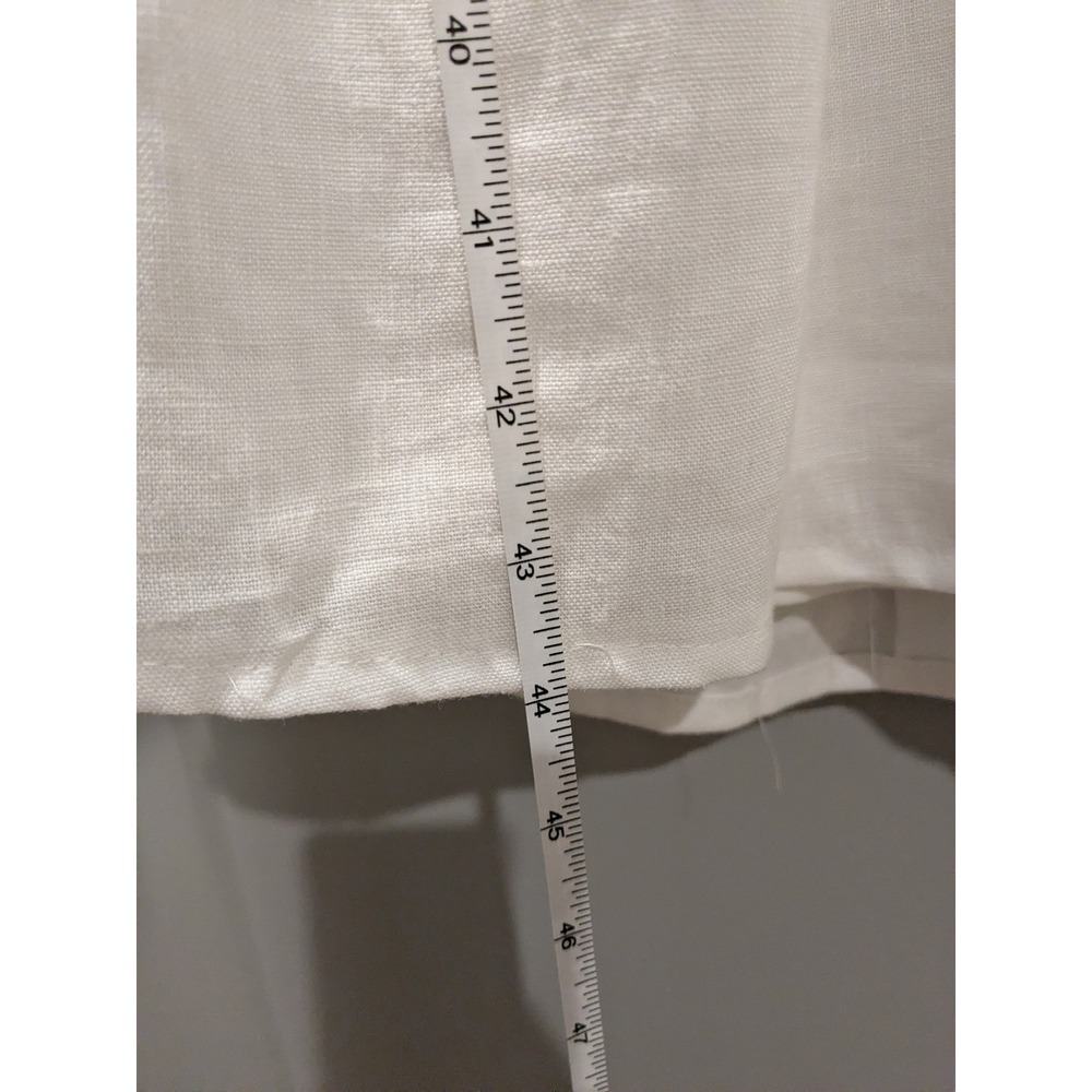 Reformation White Linen‎ Blend Ruffle Strap Bow Front Midi Dress Size 4 - Picture 9 of 12